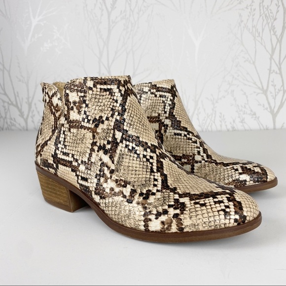 MICHAEL by MICHAEL SHANNON Nadya Reptile Snakeskin Print Bootie Boots 6 - Picture 11 of 11
